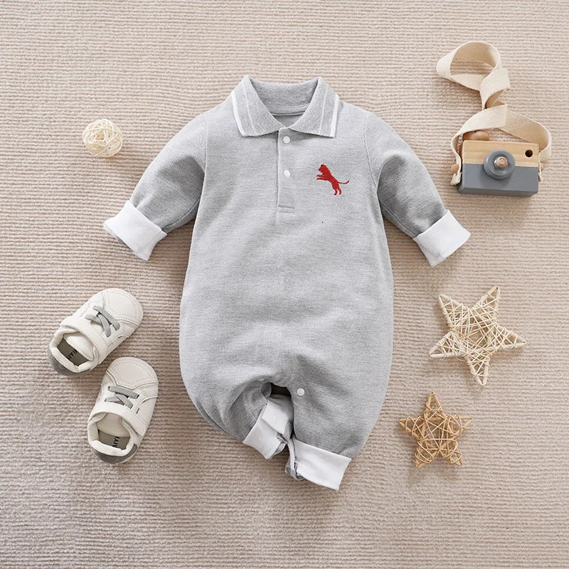 02Years Infant Jumpsuits Cotton Soft Clothes Spring autumn born Baby Pajamas Oneise Solid color long sleeve baby jumpsuit 260623