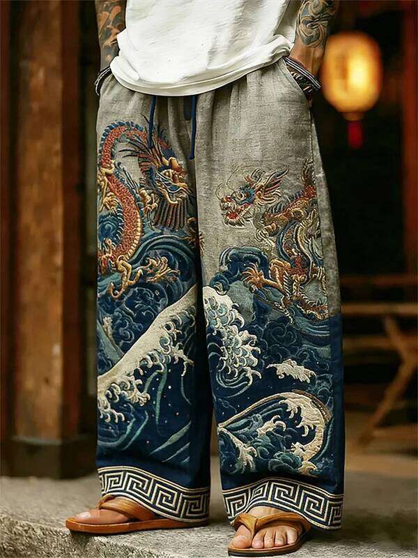 2026 Summer Fashion New Trend Fun Wave Limited Edition 3D Printed Sports Hip Hop Street Wear Men's and Women's Pants W260624