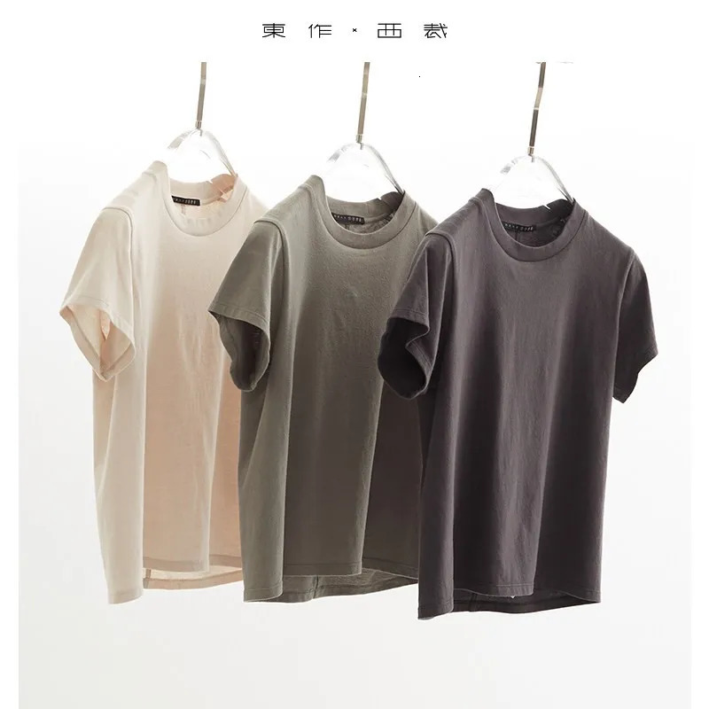 Pure Cotton T-ShirtSolid Color Regular Shoulder T-Shirt Casual Short Sleeves Multiple Colors Available Womens Style Summer 2026 260623
