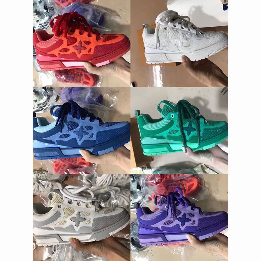 Top Quality Skate Shoes Designer Trainers High Quality Men and Women Sneakers Casual Fashion Running Lace-up Low-top Sports Breathable Fat Ding Shoe