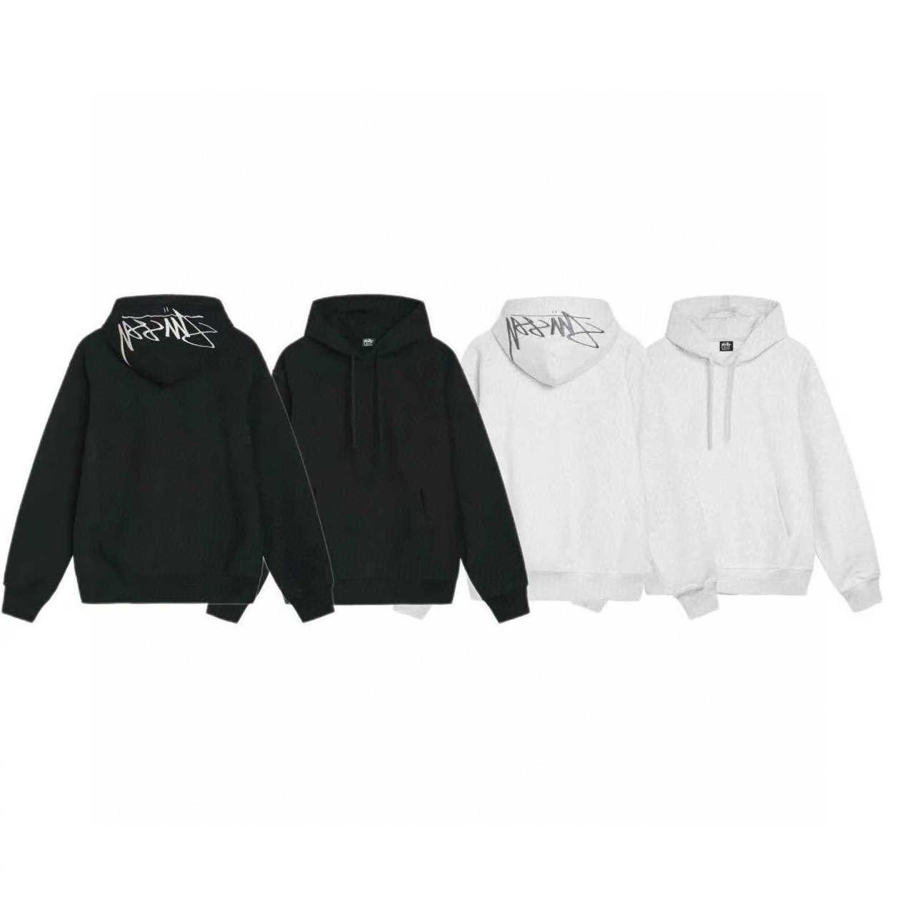 con cappuccio Felpa ricamata con cappuccio spessa e ampia per uomo e donna T260423 L26623