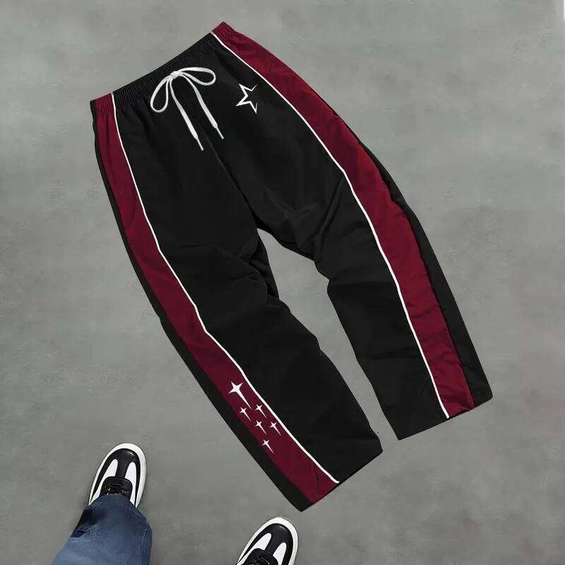 2026 New Men's Star Print Casual Sports Trouser Spring And Summer Fitness Training Trousers Suitable For Everyday Trendy Outfits W260624