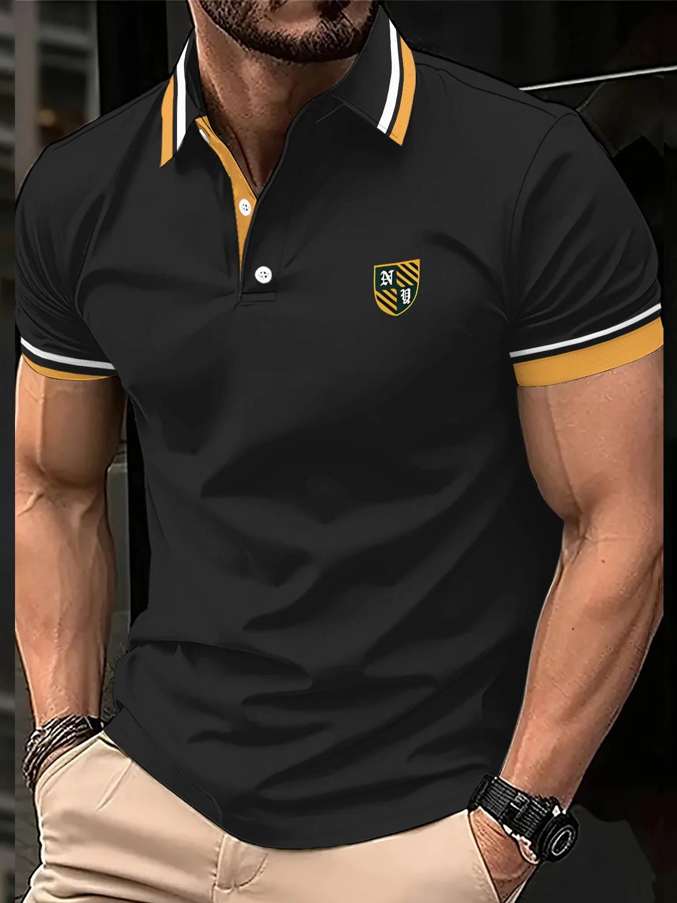 2026 Summer Mens Polo Shirt - 3D Printed Breathable Lightweight Stylish and Fashionable Outdoor Mens Clothing 260623