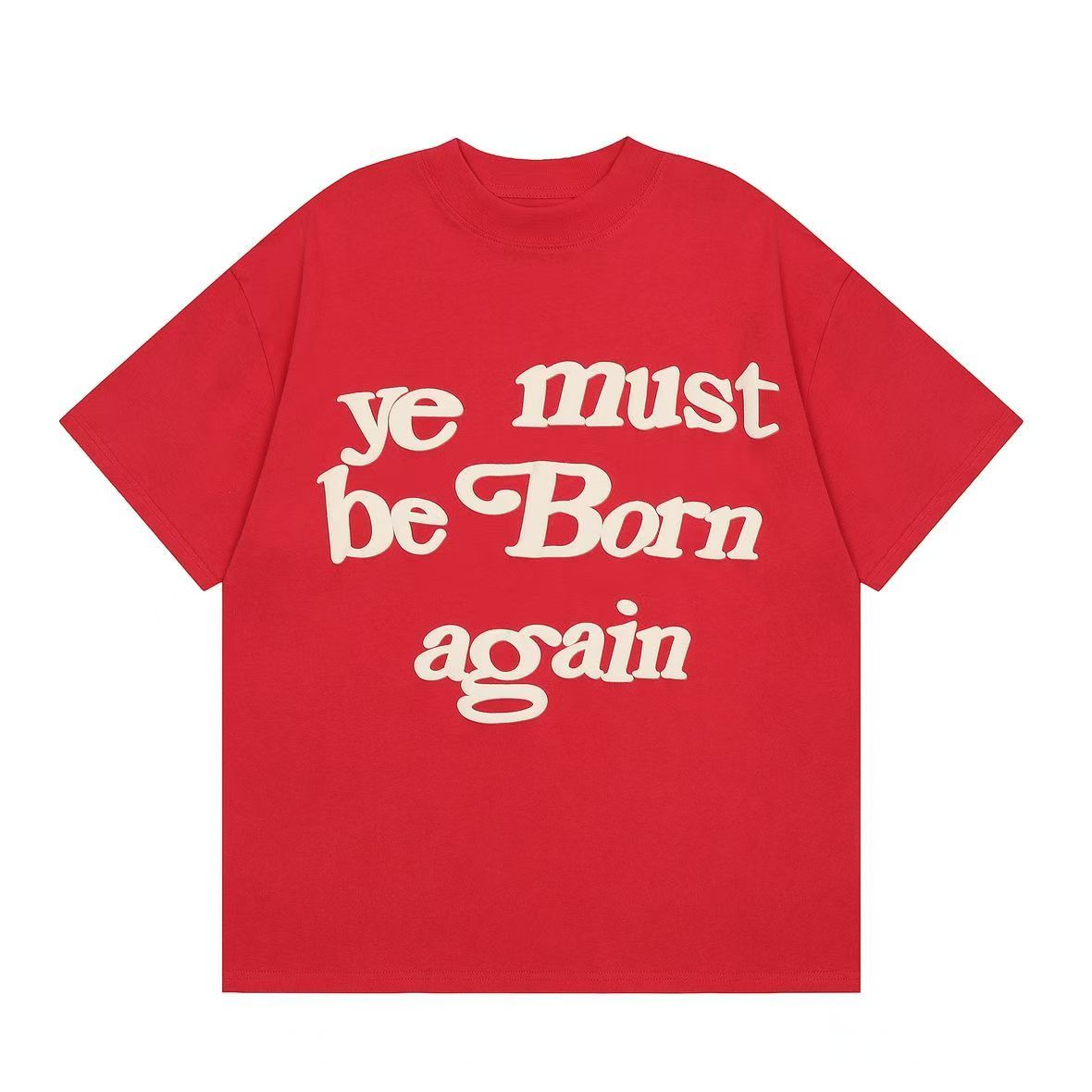 Summer Fashion Designer Mens Womens T-shirt Vacation Ye Must Be Born Again Letter Printed Tees Shirt Homme Cotton Crew Neck Short Sleeve Casual Top