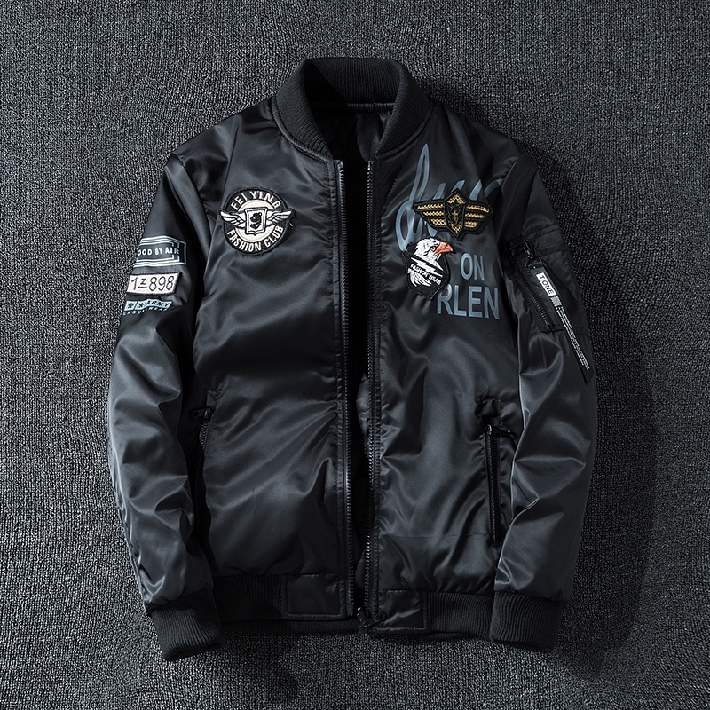 Mens Outerwear Air Force Jacket MA1 AutumnWinter Trendy Doublesided Lightweight Plussize Baseball Coat y260617