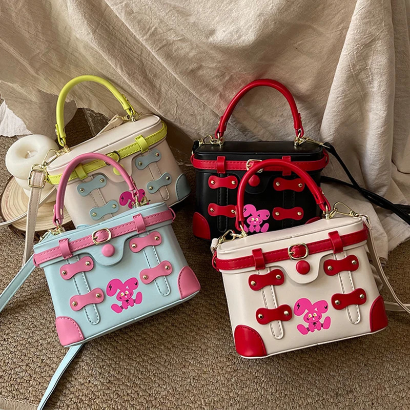 Box Shape PU Leather Crossbody Bags For Women 2026 Cute Cartoon Handbag Female Mini Small Phone Purse Fashion Clutch Bag 260623