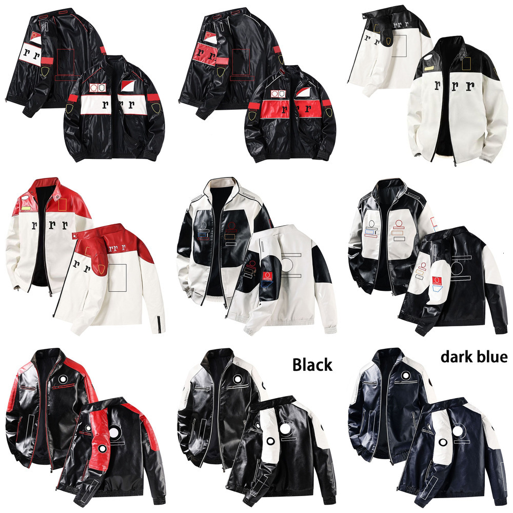 Hot sale Designer 2025 F1 Racing Suit Jacket Formula 1 New Leather Jacket Mens Women Retro Motorcycle Riding Windproof Jacket Biker Racing Zippers C
