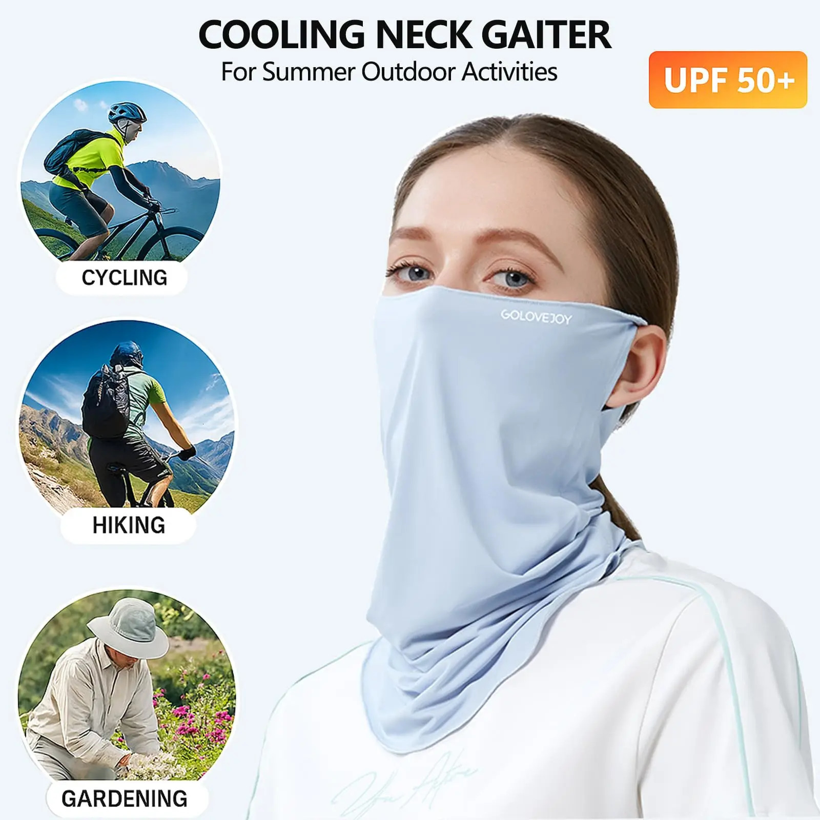 UPF 50 Washable Face Mask for Women Men Ice Silk Cooling Full Face Sun Protection Breathable Neck Gaiter for Outdoor Sports 260623