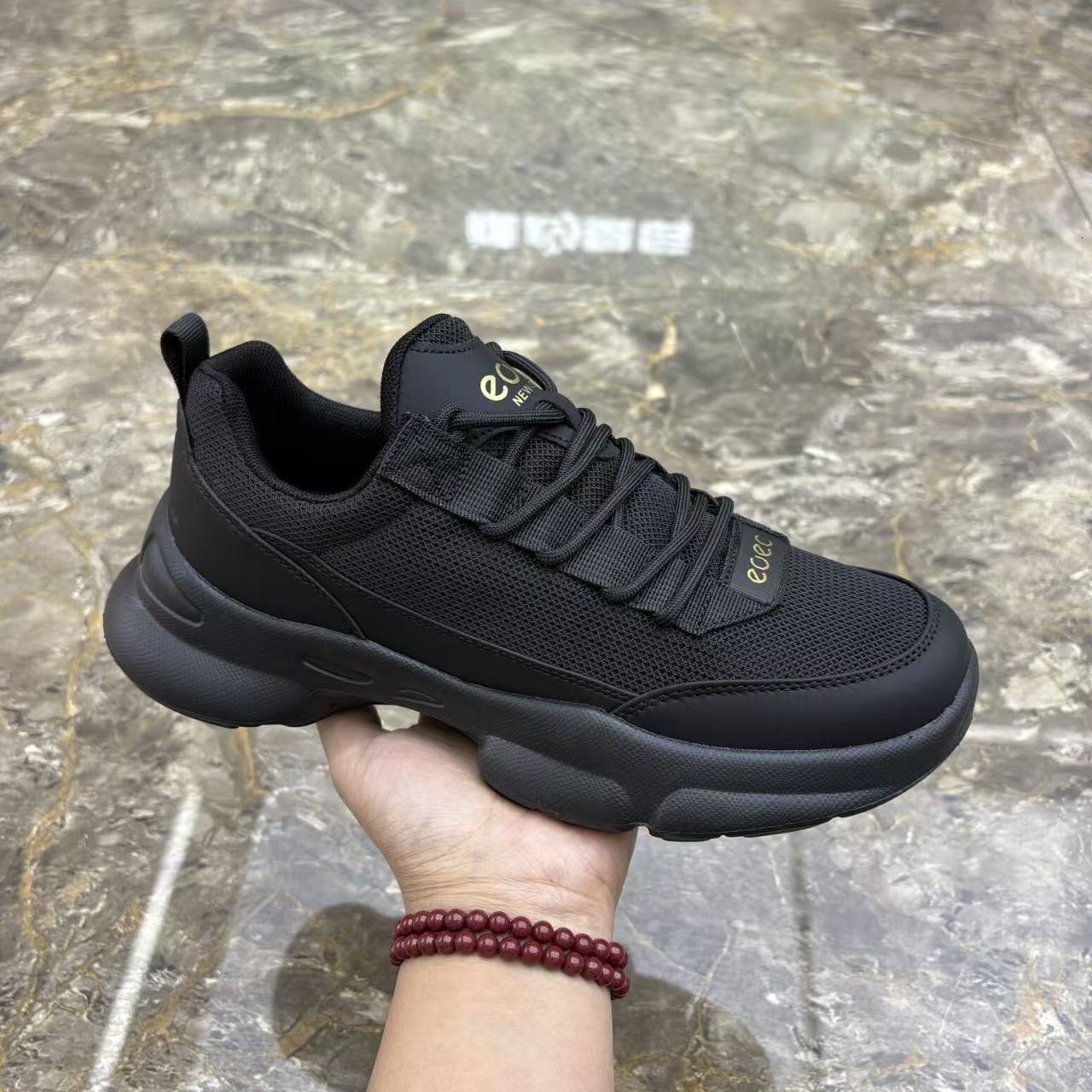 2026 Summer New Trendy Sports Casual Fashionable Breathable Soft Sole Mesh Sneakers Black Men's Shoes