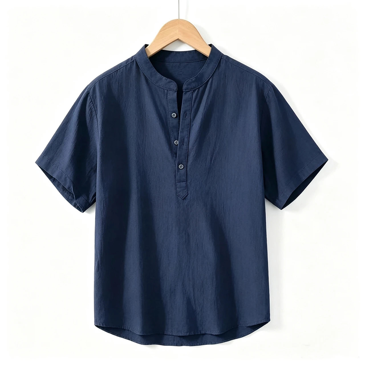 Mens Short Sleeve Tshirt Cotton and Linen Casual Men Tshirts Solid Color Summer Shirt Male Cozy Breathable 260623