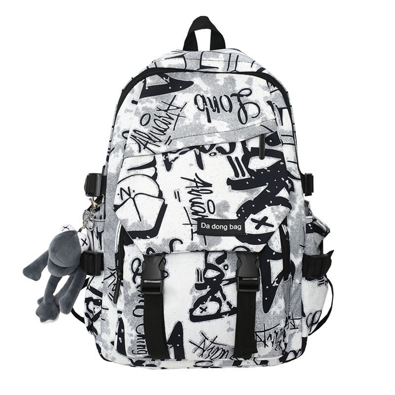 middle high school backpack for teenage boys cool school bag college student backpack large capacity schoolbag for boy cute doll 260617