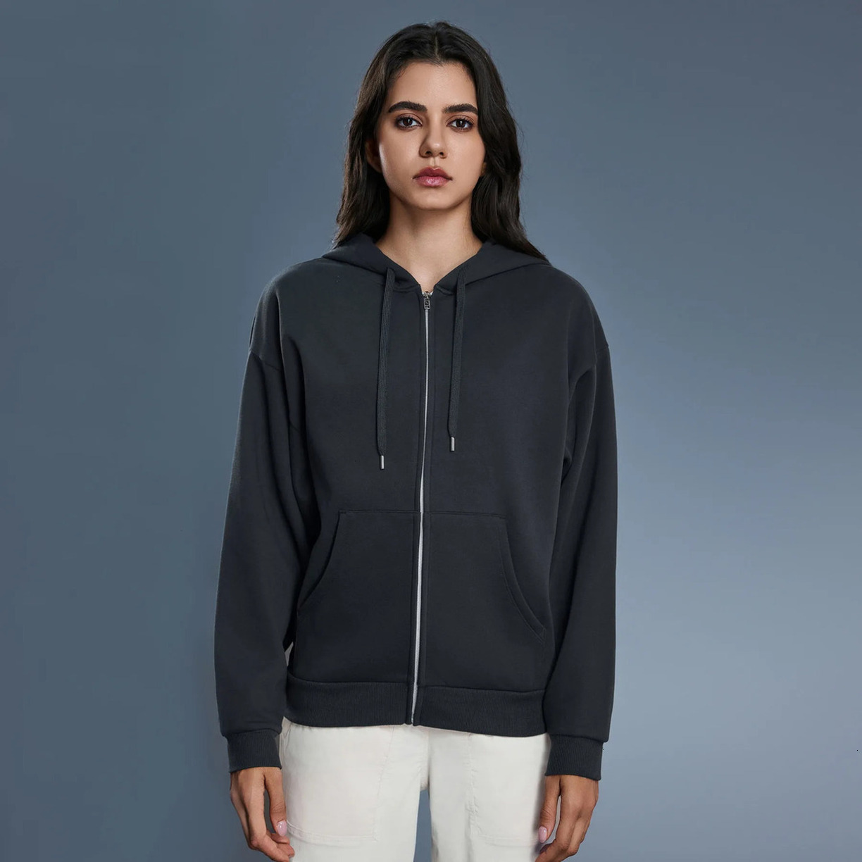 outdoor 2026 Gym Clothe Set Workout Set A109 Women Designer Full Zip Hoodie Autumn Hooded Yoga Workout Jacket Warm Long Sleeve 3D Pullover Loose Fit