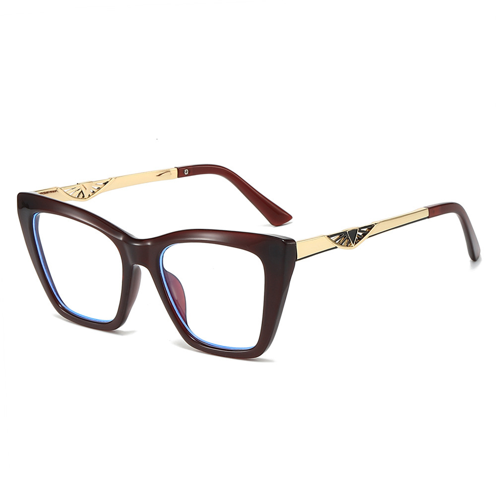 Luxury Premium Fashion Sunglasses 2025 New Simple Anti-Blue Light Non-Prescription For Women, European And American Internet Celebrity Same Style, N