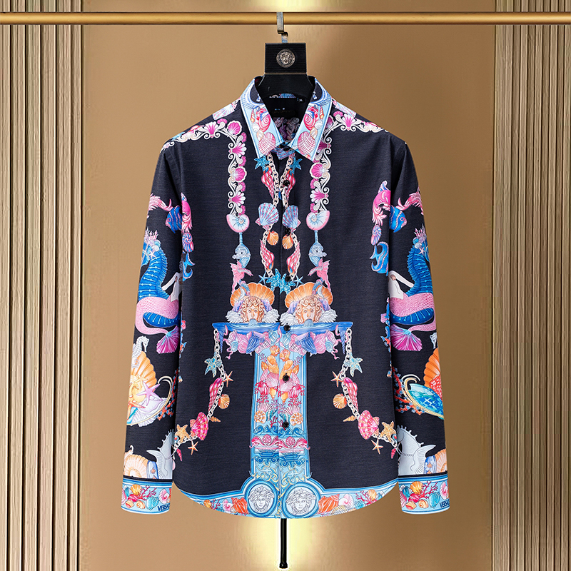 mens clothing designer fashion men's shirt women's men's casual shirt men's and women's printed lapel top