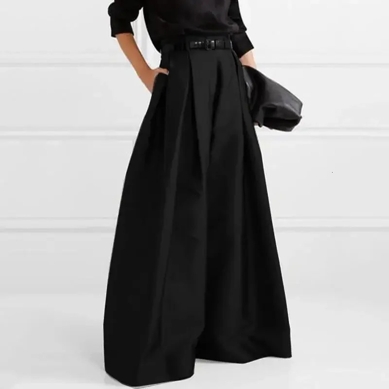 UOOZEE Women Fashion Solid Color High Waisted Wide Leg Pants Spring Summer Loose Casual Simple Oversized Trousers 260624