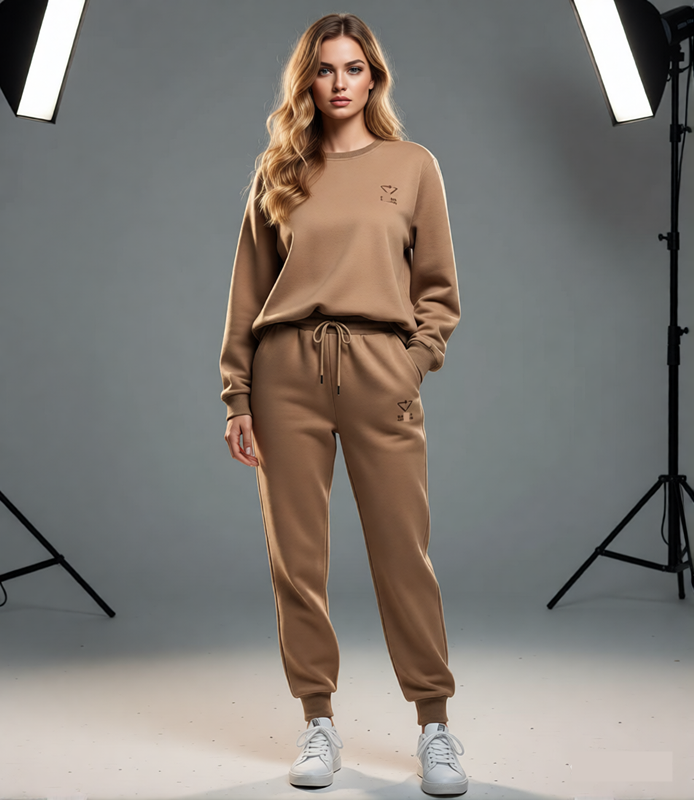 Felpa con cappuccio e pantaloni abbinati da uomo e donna in puro cotone con stampa a triangolo e design a lettere per abbigliamento sportivo e casua