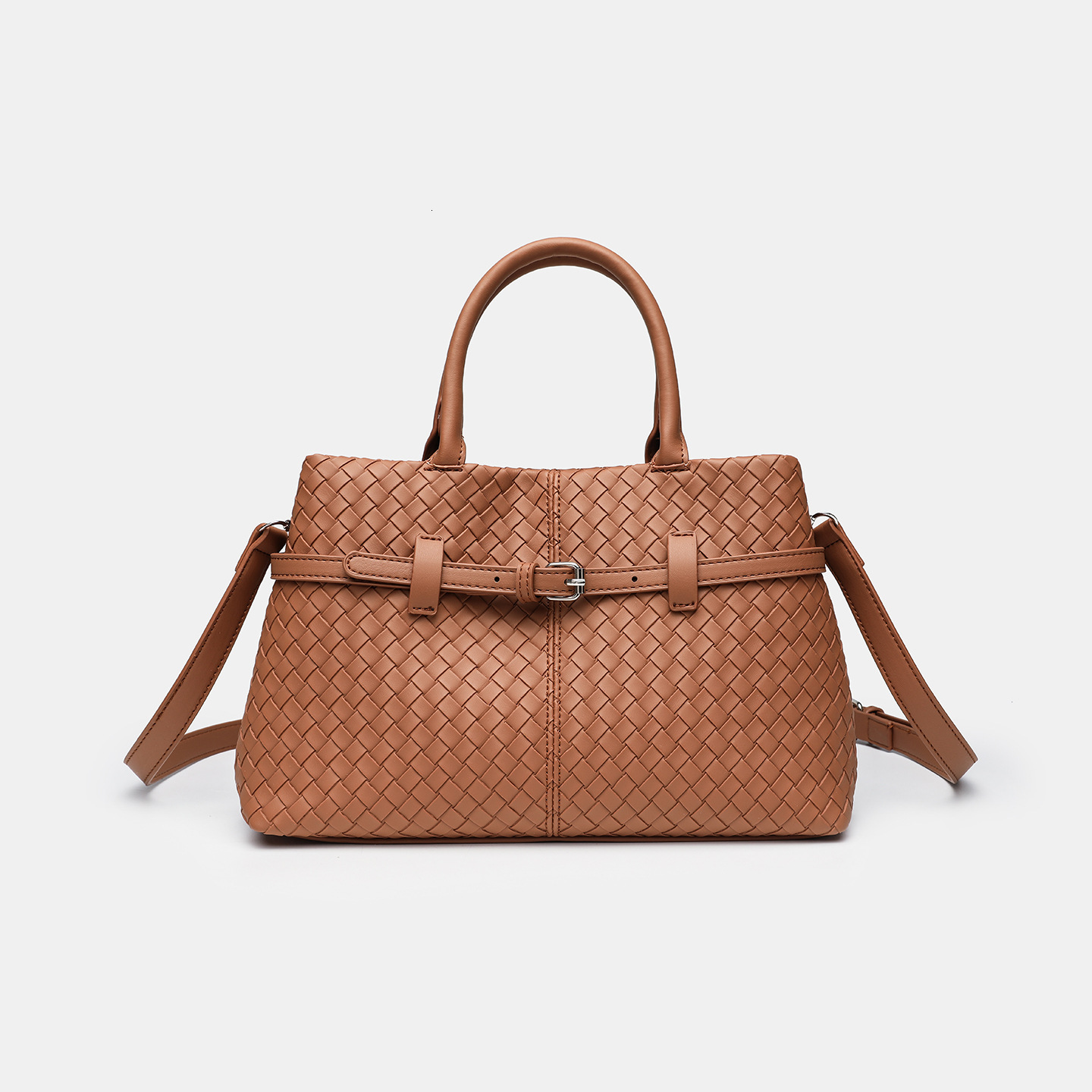Tote Woven Shoulder Bags New Woven Pattern For Women Elegant Simple Commuter Large Capacity Tote Bag Foreign Trade Ladies Handbag