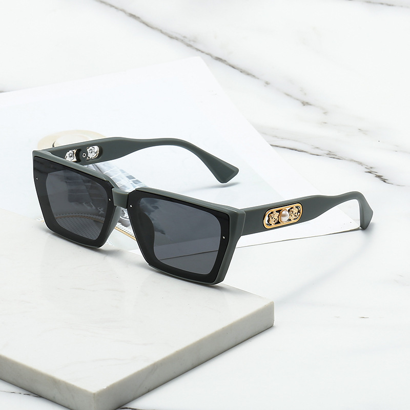 Luxury Brand Designer Sunglasses 2025 New Vintage Frame Women, High-End UV Protection, Slimming Effect For Large Faces, Trendy Men's Sunglasses