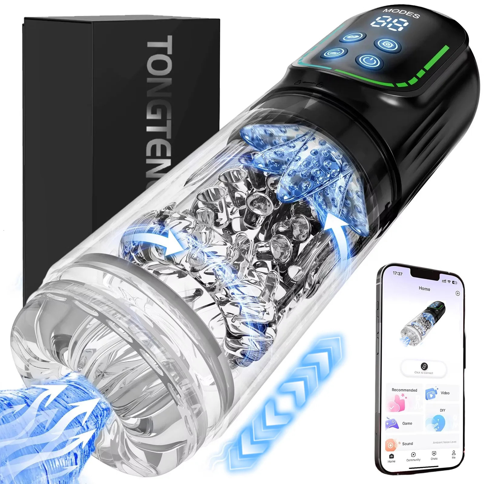 Automatic Thrusting Rotating Male Masturbator Licking Stroker Sucking Blowjob 100 Waterproof Pennis Pump Adult Sex Toys For Men 260624