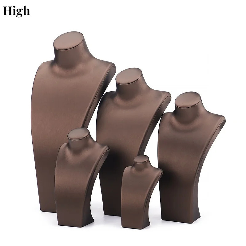 Wholesale Handmade Custom y Pu Leather Display Bust Mannequin Custom Necklace Display Necklace Leather Display Stands 260624