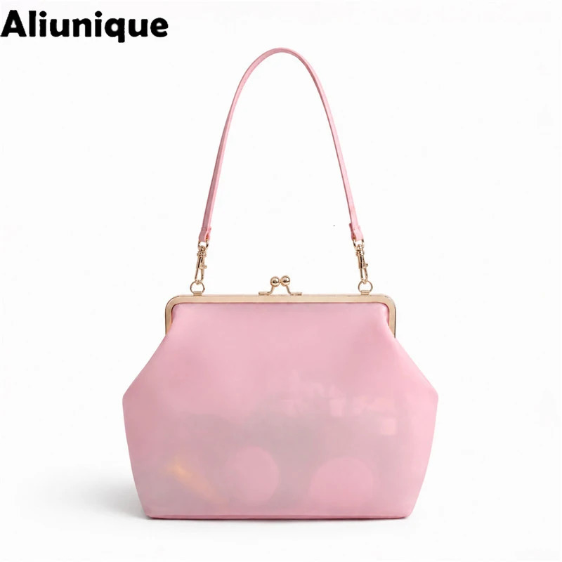 2026 Summer Candy Color Transparent Bag Women Clutch Bag Fashion Single Shoulder Handbag Large Beach Purse Womens Crossbody Bag 260623