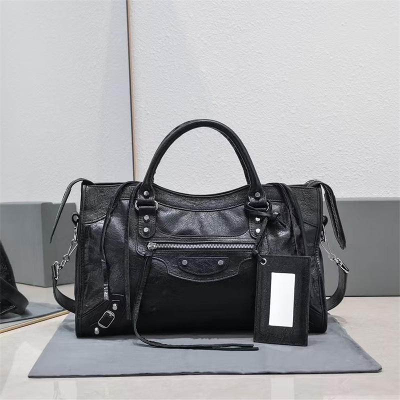 10a Mirror Quality Genuine Leather Designer Le City Motorcycle Bag Women Fashion Luxury Shoulder Handbags Streetwear Petal Pink Metallic Silver Blac