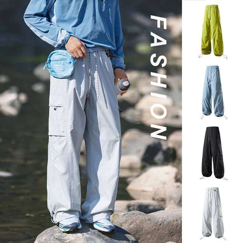 Spring Autumn New Casual Pants 2026 Men's And Women's Trendy Brand Loose Sports Water-Repellent Overalls Outdoor Hiking W260624