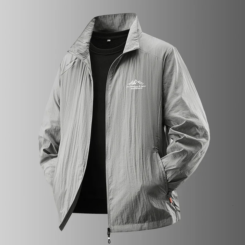 Mens Summer Sun Protection Jacket UltraLight Thin SkinFriendly Breathable UV Proof Fishing Ice Silk Sunscreen Coat 260624