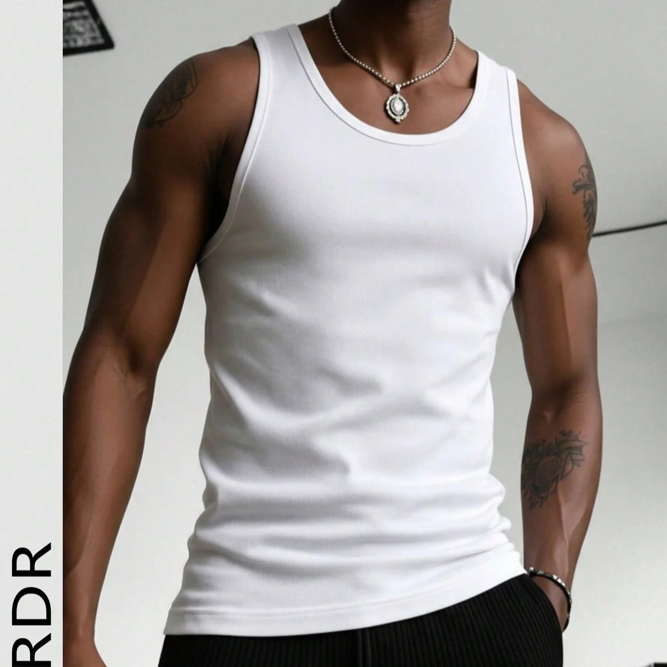 Mens Solid Color Tank Top Slim Fit UNeck Sleeveless TShirt Basic Casual Vest For Men Gym Workout Summer Streetwear Tops 260624