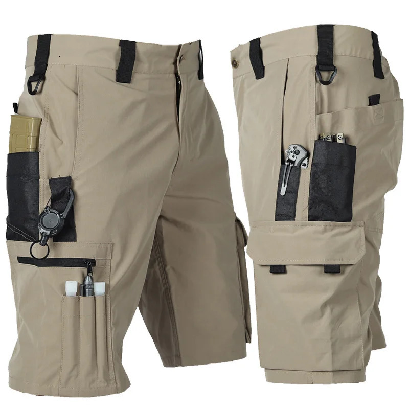 Mens Operator Elastic Tactical Shorts Ripstop Workout Outdoor Cargo Shorts for Men Cycling Hiking Fishing Casual Mens Shorts 260624