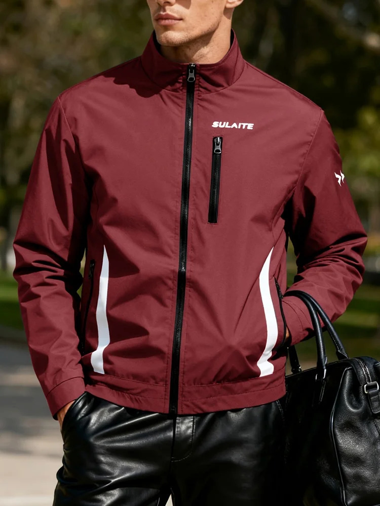 Korean Fashion Mens Stand Collar Workwear Jacket Autumn Outdoor Loose Versatile Windbreaker Jackets Man Multi Pocket Male Coats 260624
