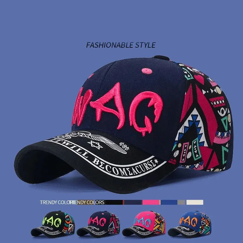 Spring Summer Printed Cap Ladies Spring Korean Baseball Cap Casual Fashion Letter Embroidery Outdoor Sunscreen Sun Hat 260624