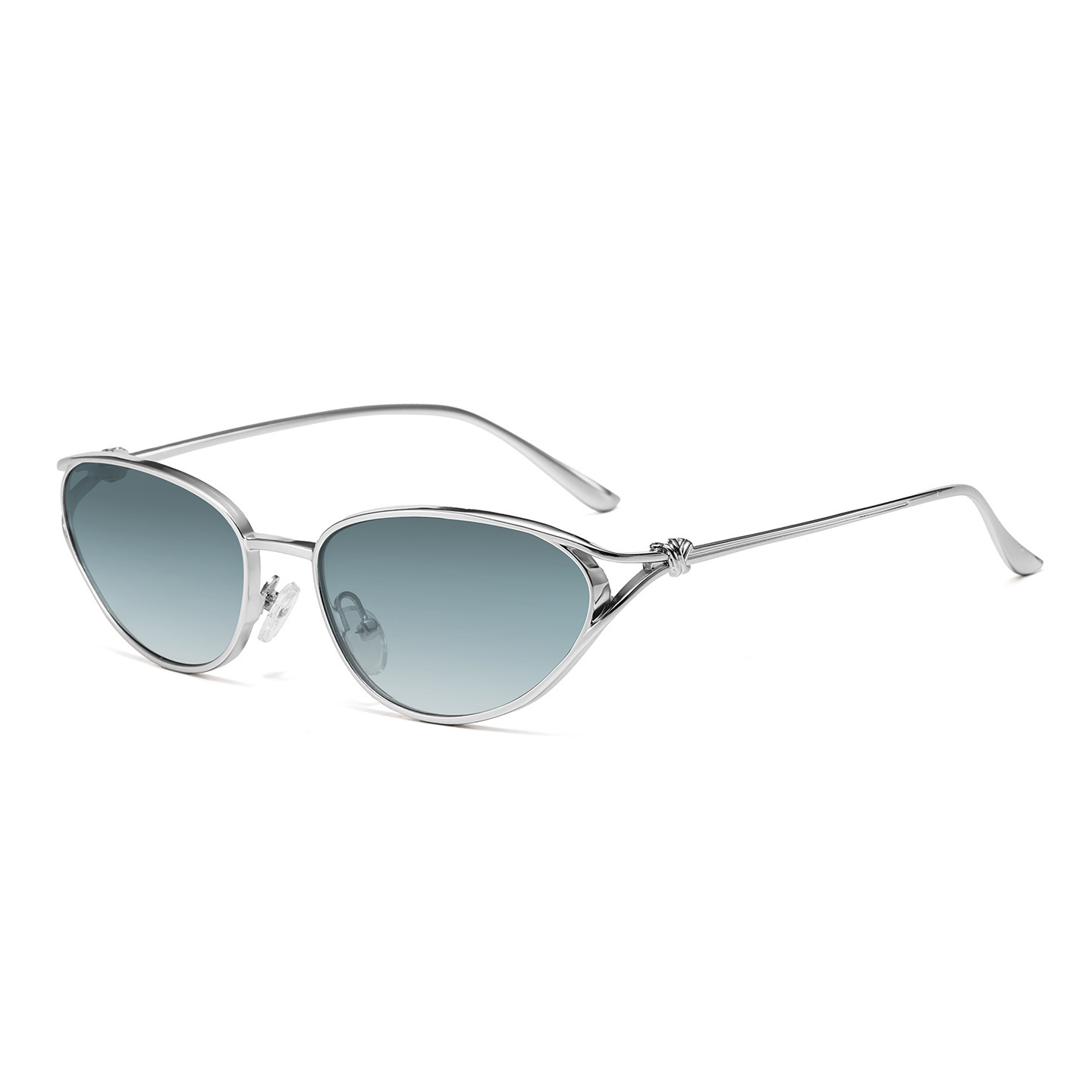 Fashion Small Frame Knot Cat Eye Metal 2026 New Style Retro Ins Personality Sunglasses Trendy