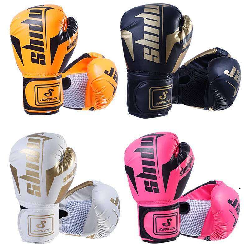 (Summer6)6/10 Oz PU Children's Adult Professional Sanda, Muay Thai, Taekwondo Neutral Breathable Boxing Gloves W260624