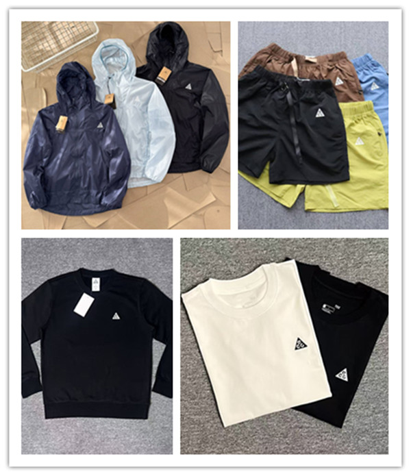 New autumn/winter Brand Designer ACG Pullover Mens women Sweatshirt Hooded Fashion Hoodies Jacket acg embroidered Cotton t-shirt Shorts sun prote-image-930673711