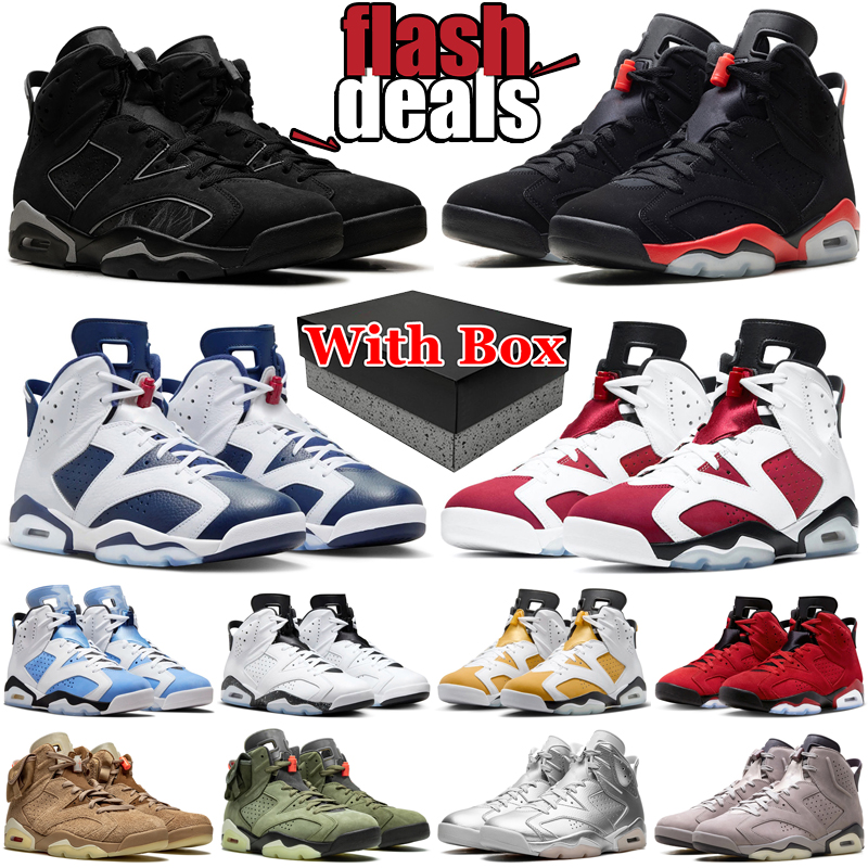 With box designer jorans 6 6s basketball shoes men women Infrared Salesman Cap and Gown Carmine UNC Toro Bravo Reverse Oreo mens trainers outdoor sp