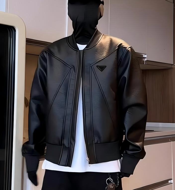 Mens Jackets Leather Coat Loose Fit Long Sleeve Windbreakers Men Designer jacket Classic Autumn Windproof Outdoor Sports Outerwear
