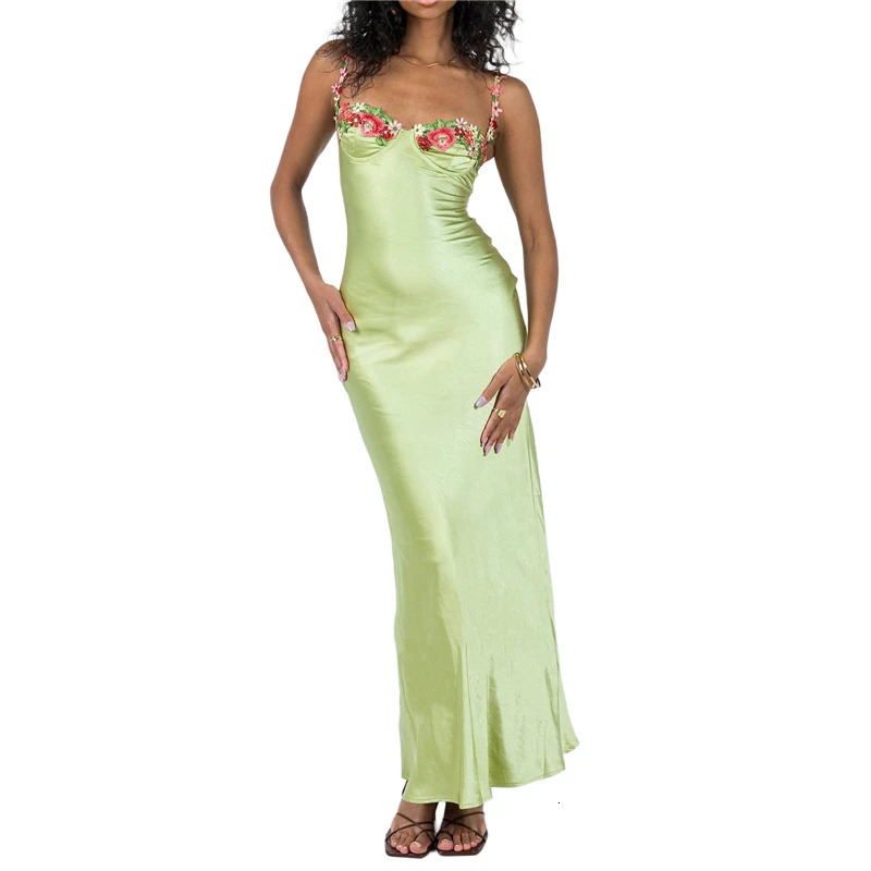 Lamuusaa Sexy Corset Dresses for Women y2k Low Cut Satin Spaghetti Strap Sleeveless Bodycon Dresses Going Out Party Dresses 260623