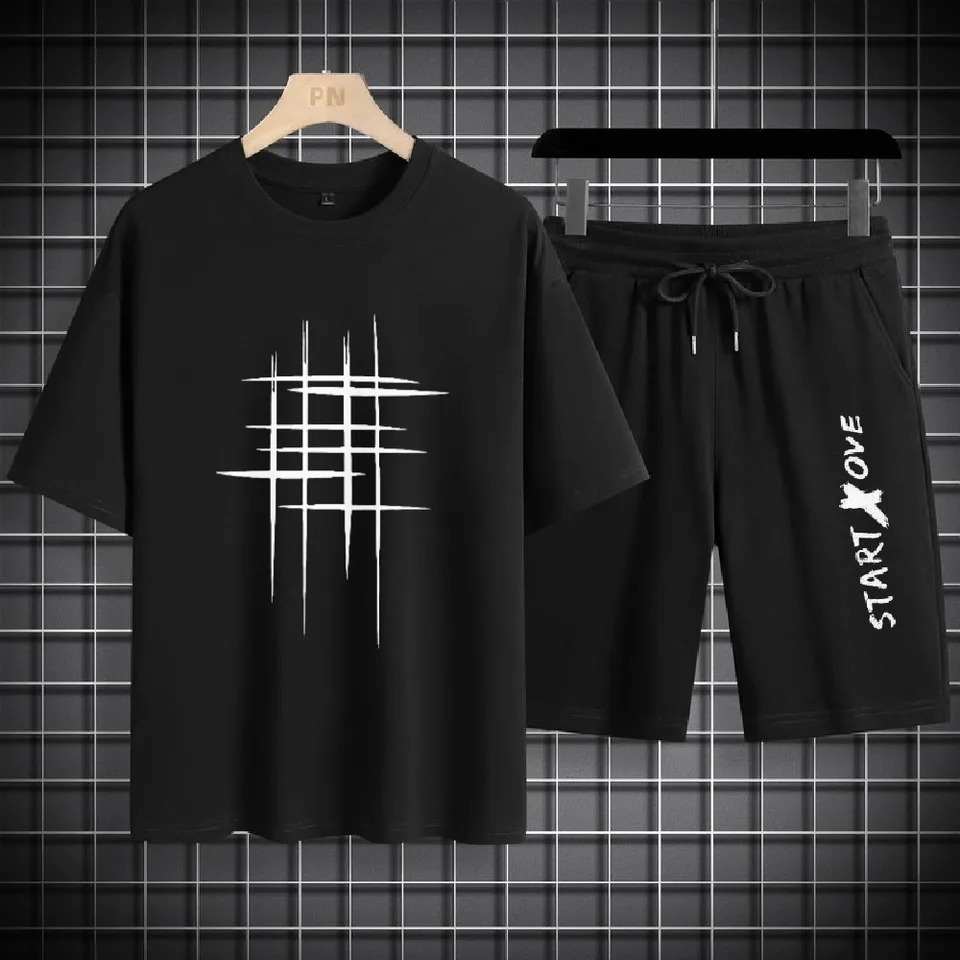 Mens sets Summer Fashion Thin Shortsleeved t shirts shorts set clothing Casual Quick Dry jogging suit Sportswear 260624