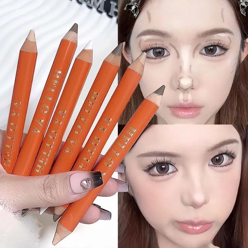 Dualhead Contouring Pen Highlighter Shading Stick Matte Natural Cement Gray Brighten Nose Shadow Highlight Contour 260615