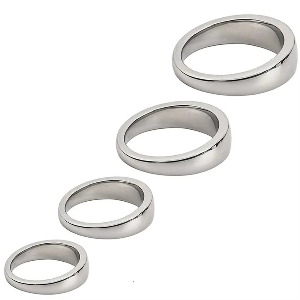 Stainless Steel Ball Scrotum Metal Penis Lock Cock Ring Delay Ejaculation Stretcher Erection Cock Ring Slave Male Sex Toy Man 260624