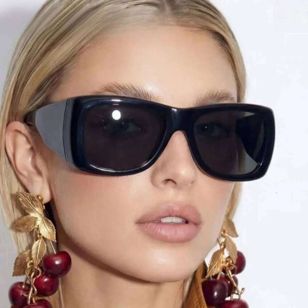 sun glasses men cool hip hop shades outdoor new fashion oversized square Y2K sunglasses for women luxury brand black punk 26Y0624