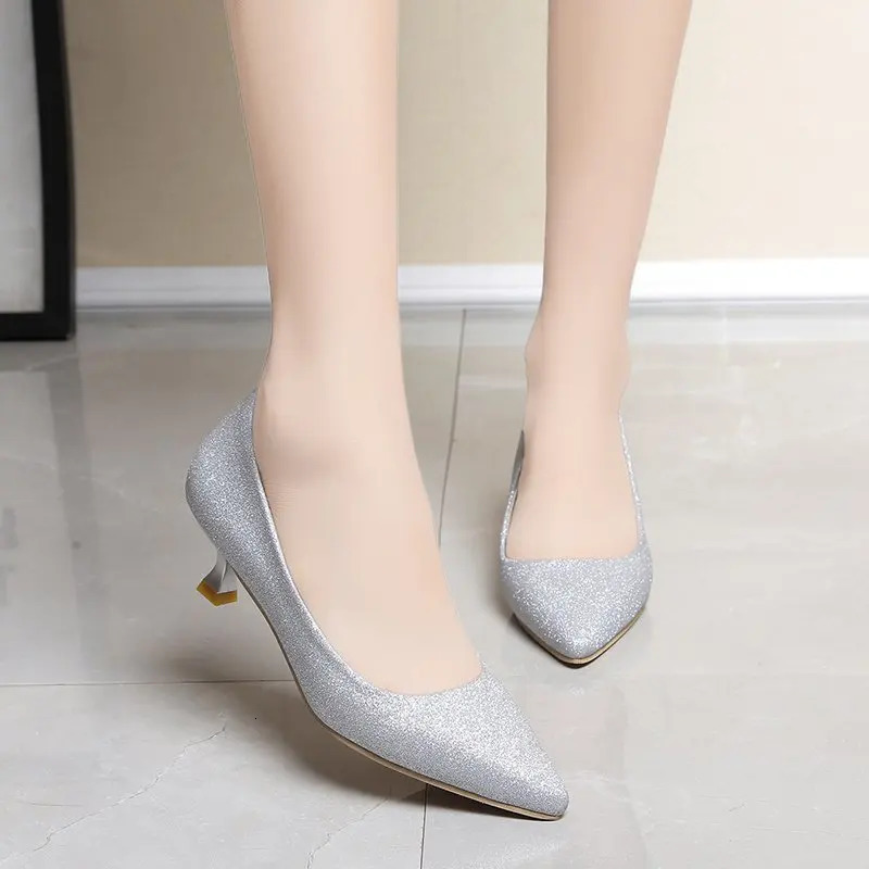 Elegant Women Formal Pumps Sexy High Heels Office Lady Nude Shoes Plus Small Big Size 260623