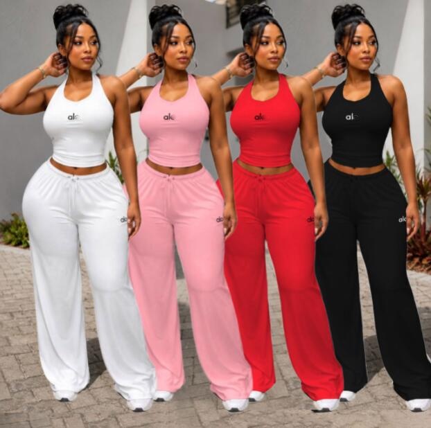 Sports brand Women's Tracksuits 2026 summer new beautiful back suspender sportswear casual running yoga suit women's two-piece set Free Sh