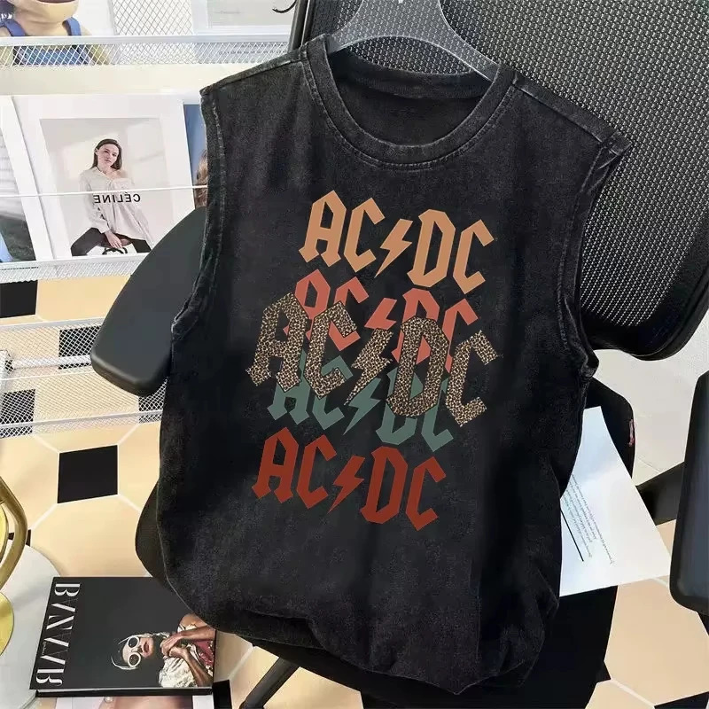 Graphic T-shirt men s sportswear loose sleeveless vest ACD Band printed retro washable vest women s Y2K Bug Summer 2026 260623