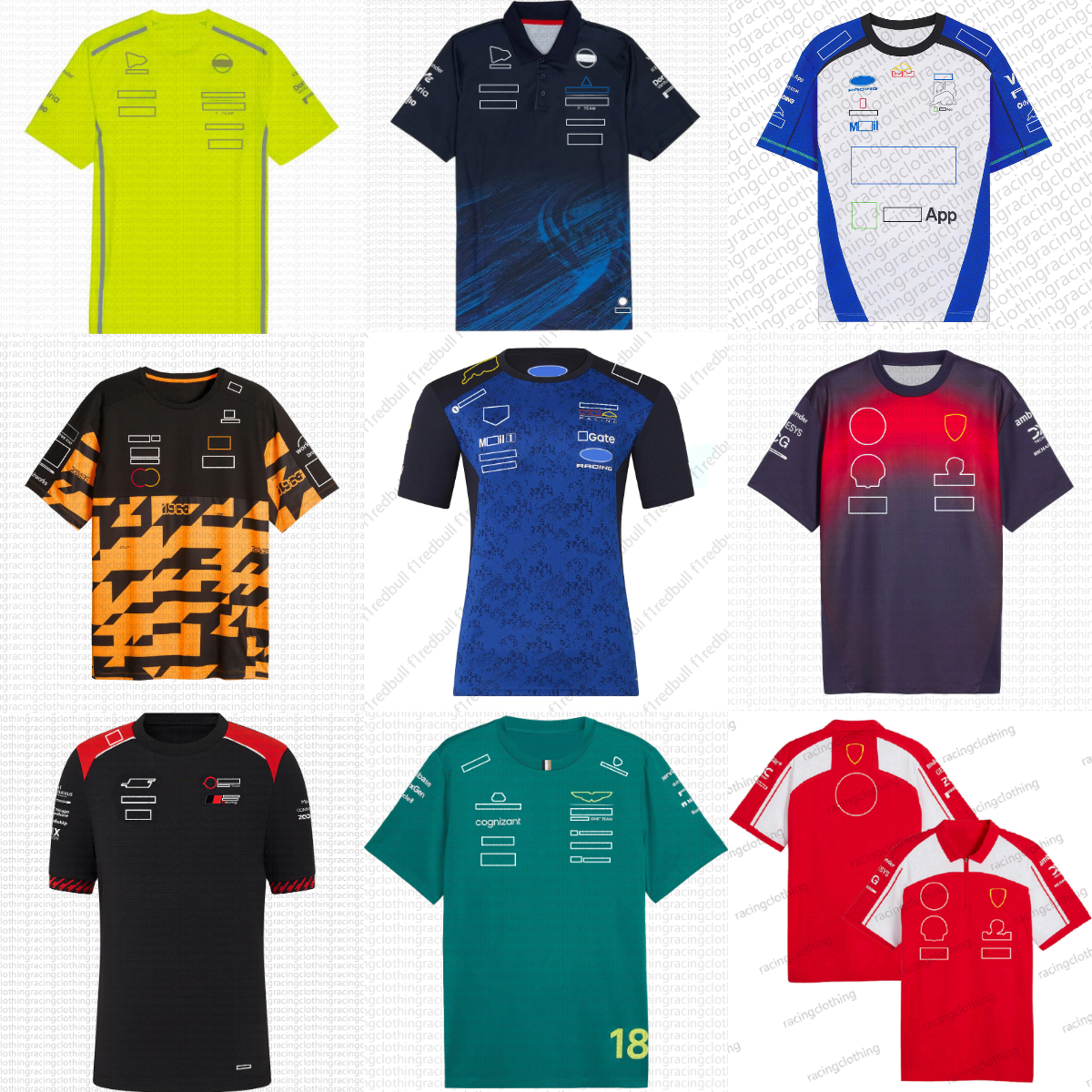 f1 2026 f1 racing suit team T-shirt summer formula one shirt short sleeve f1 player sports polo fashion special f1 racing team fans breathable and c