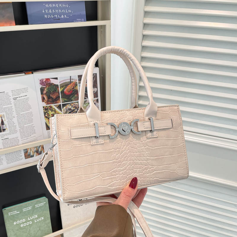 Trendy Stylish Small Square New Spring Model Niche Casual Women's Textured Shoulder And Crossbody Bag
