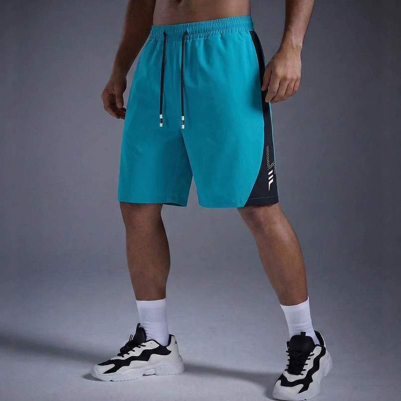Cross-border European size summer new ice silk quick-dry men's shorts, fashionable loose plus-size sports breathable casual shorts for men