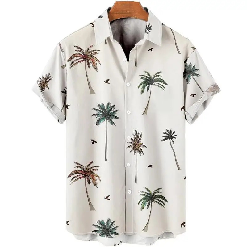 3D Oversized Geometric Print Hawaiian Shirt Summer Beach Casual Mens Short-sleeved Top Comfortable Chinese Style 260623
