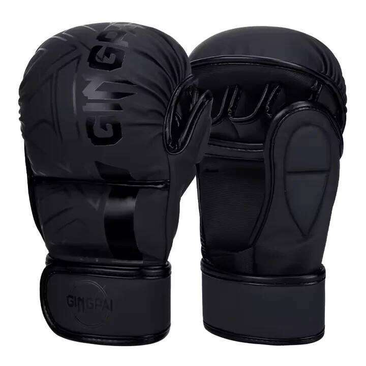 Half Finger Professional PU Leather Thickened Punching Bag Gloves for Adult Kids Karate Muay Thai Boxing Equipment W260624